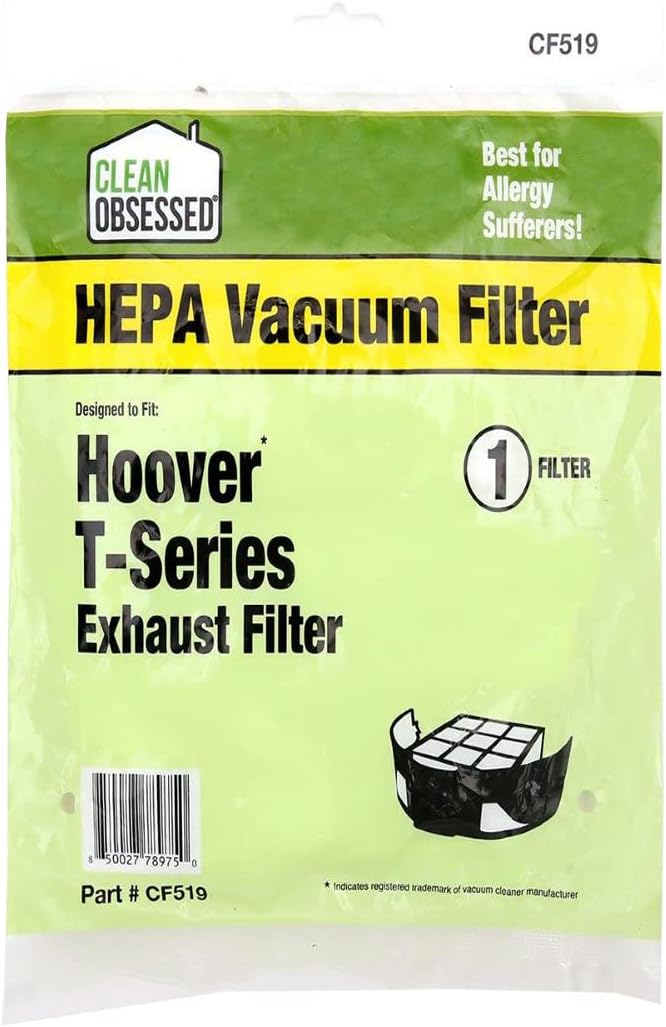 CLEAN OBSESSED REPLACEMENT HEPA EXHAUST VACUUM FILTER DESIGNED TO FIT HOOVER T-SERIES