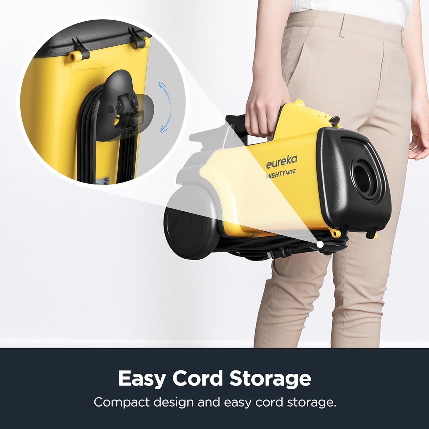 EUREKA 3670M CANISTER VACUUM CLEANER, WITH 5 BAGS, YELLOW