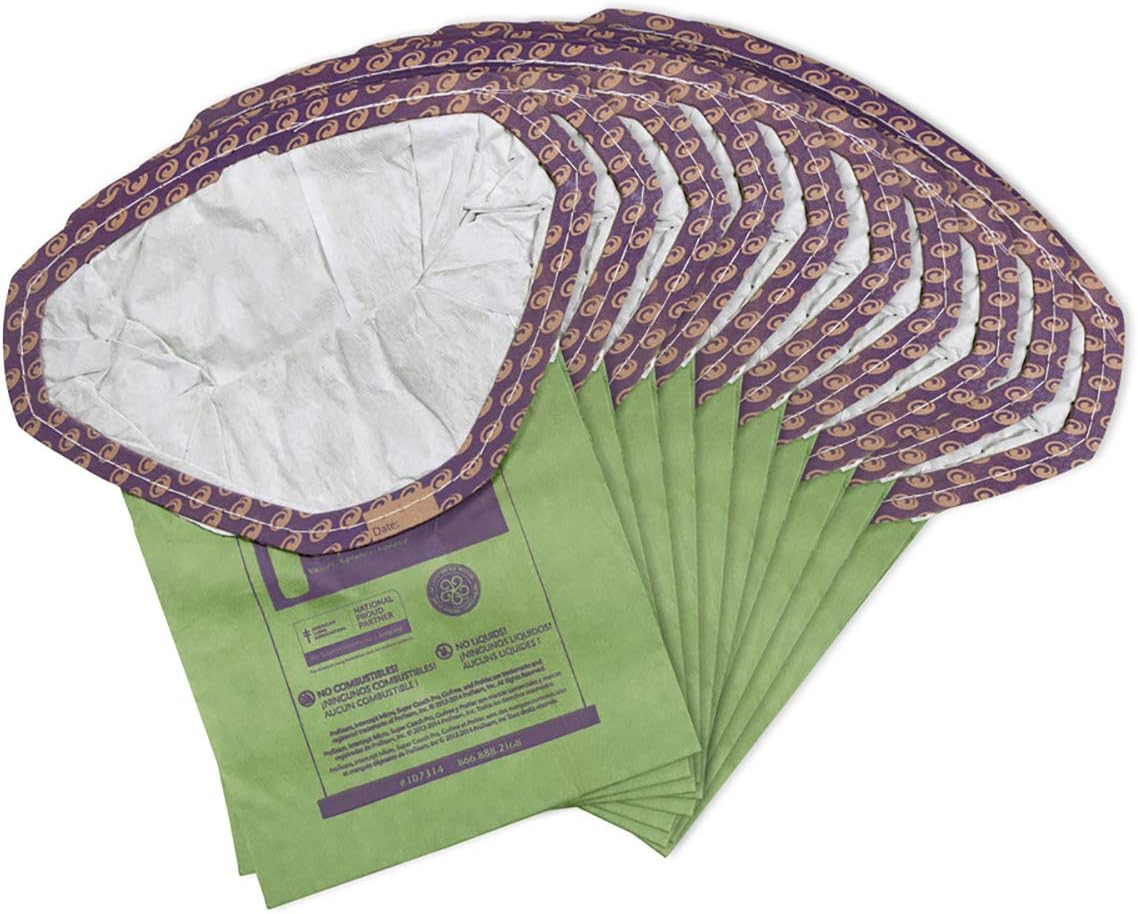REPLACEMENT PROTEAM 6 QT INTERCEPT MICRO FILTER BAG, OPEN COLLAR, FOR SUPER COACH PRO 6, PROVAC FS 6, GOFIT 6, GOFIT 6 PLUS, & GOFREE FLEX PRO II, PACK OF 10