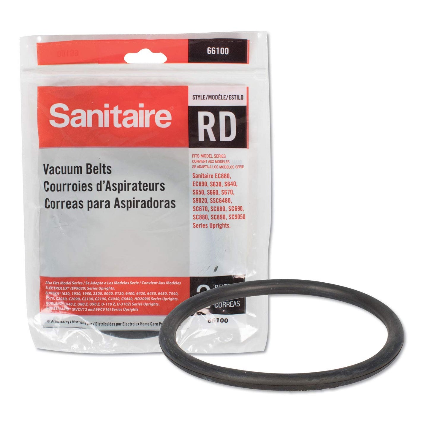 REPLACEMENT ROUND BELT FOR SANITAIRE UPRIGHT VACUUM CLEANER, PACK OF 2