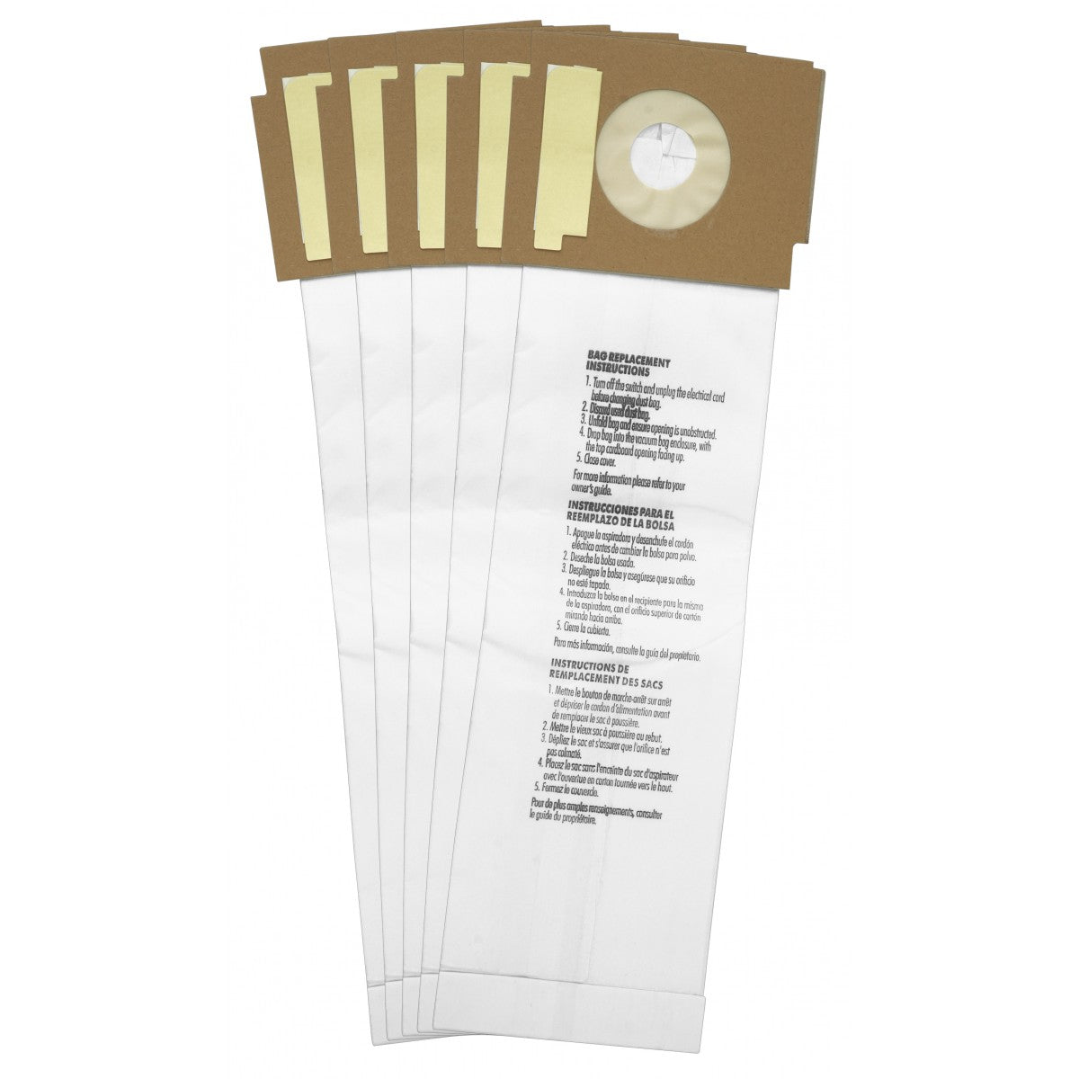 REPLACEMENT MICRO FILTRATION VACUUM CLEANER DUST BAGS COMPATIBLE WITH SANITAIRE, DURALUX, AND DURALITE STYLE SD, PACK OF 5