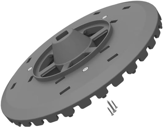 REPLACEMENT ROTATING DISC WITH SCREW FOR BISSELL SPINWAVE SMARTSTEAM SCRUBBING & SANITIZING SPIN MOP, GRAY, FITS MODELS 3712, 3712W, 3897A, OEM # 1641115 & 1641117