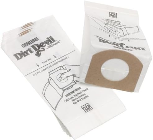 REPLACEMENT HANDHELD BAGS FOR DIRT DEVIL TYPE G VACUUM CLEANERS, PACK OF 6