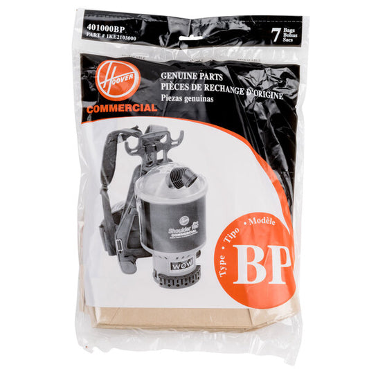 HOOVER TYPE BP VACUUM BAG FOR BACKPACK CANISTER VACUUMS, PACK OF 7