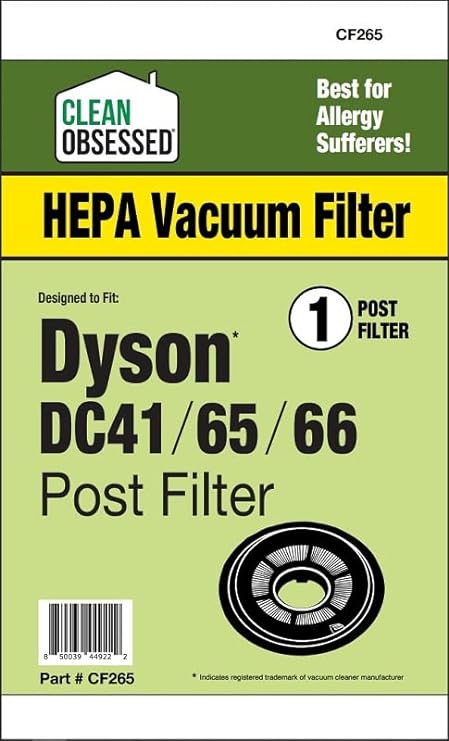 CLEAN OBSESSED REPLACEMENT HEPA POST VACUUM FILTER FOR DYSON DC41 / DC65 / DC66