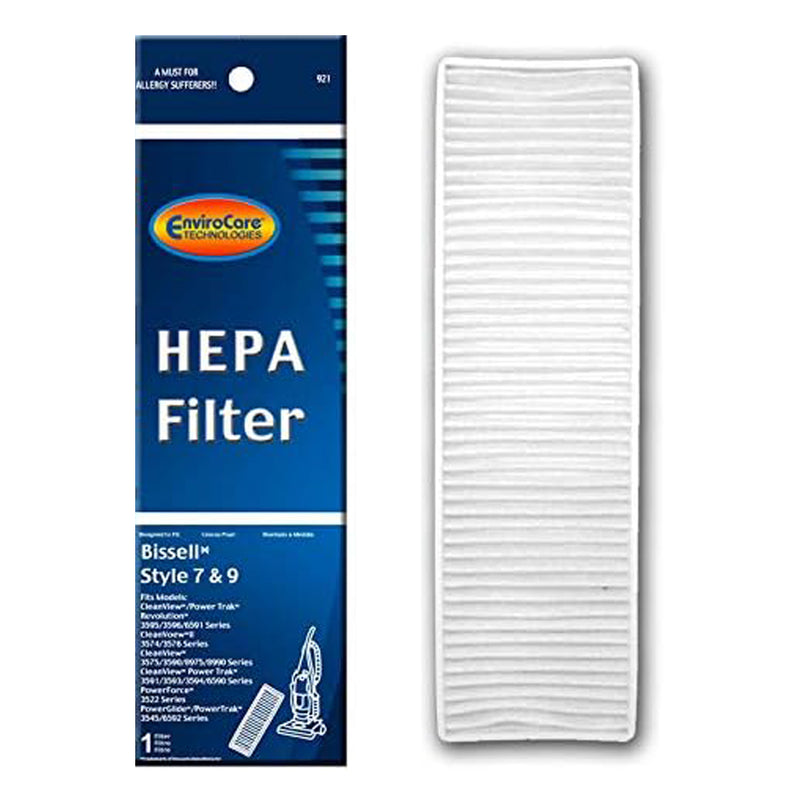 ENVIROCARE PREMIUM HEPA FILTRATION POST MOTOR FILTER FOR BISSELL STYLE 7, 9, & 16 UPRIGHT VACUUM CLEANERS