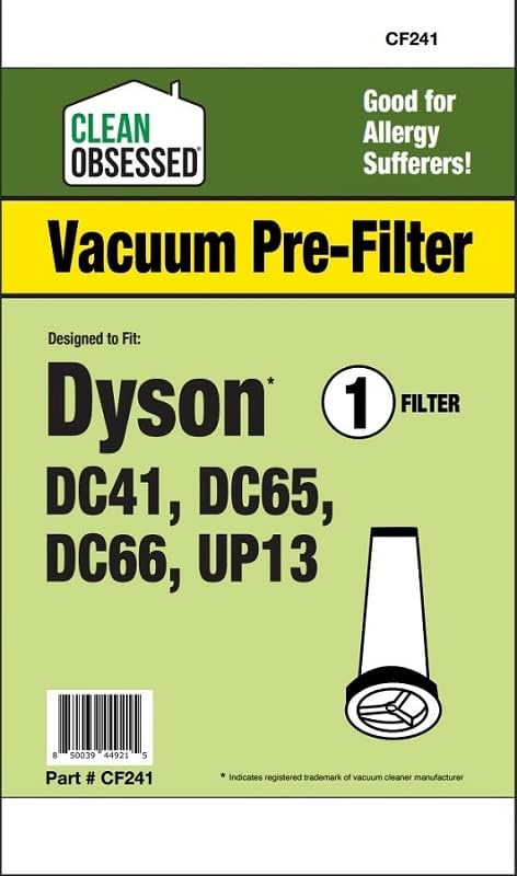 CLEAN OBSESSED REPLACEMENT VACUUM PRE-FILTER FOR DYSON DC41, DC65, DC66, UP13