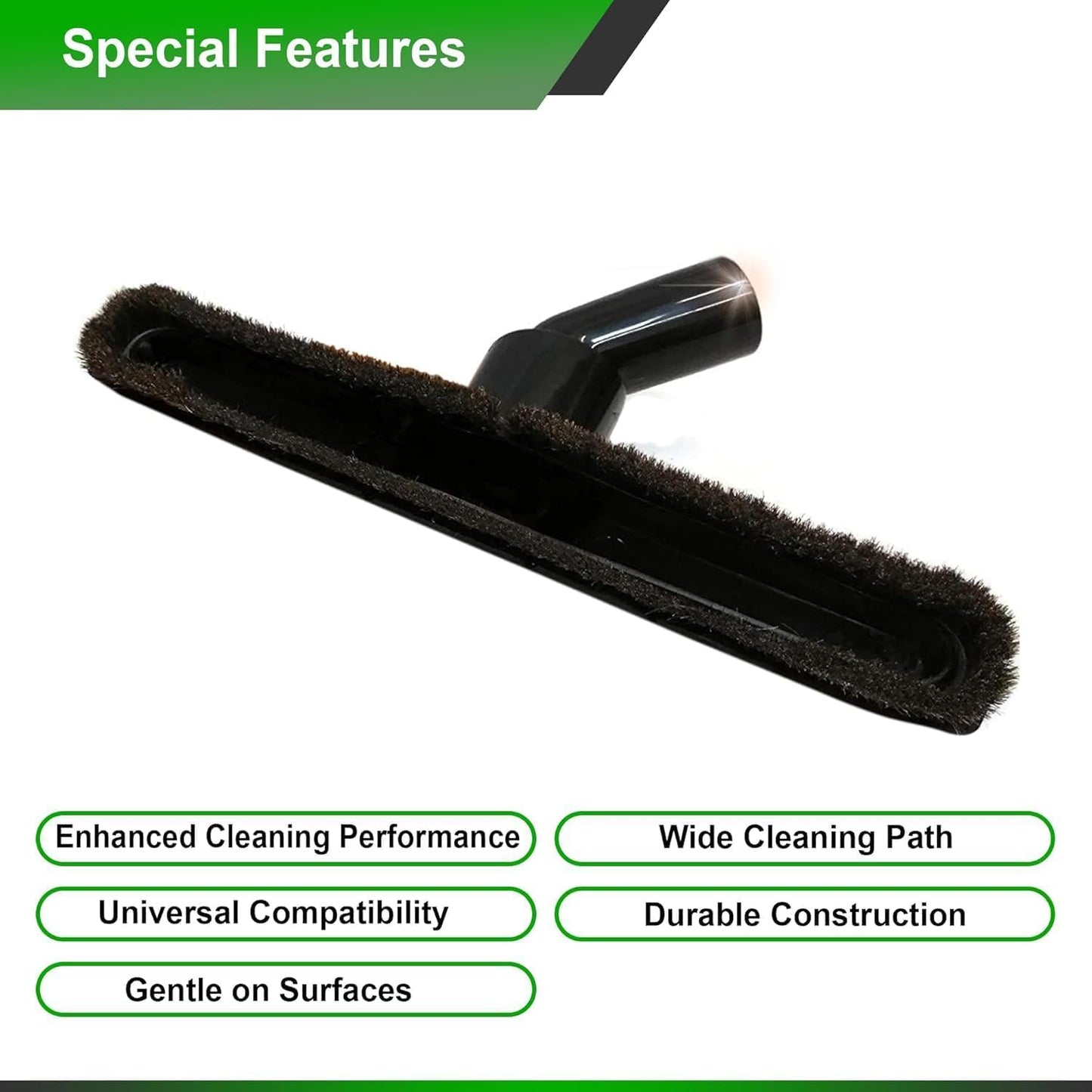SELGO UNIVERSAL 1 ¼ INCH (32MM) BLACK VACUUM CLEANER FLOOR BRUSH 10" WIDE
