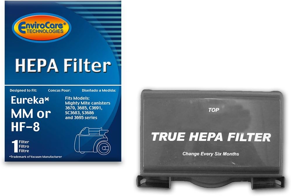 ENVIROCARE HEPA VACUUM CLEANER FILTER FOR EUREKA SANITAIRE HF-8 MM MIGHTY MITE PET LOVER, 60666B, 60666A, 60666-6, EUR 60295-6