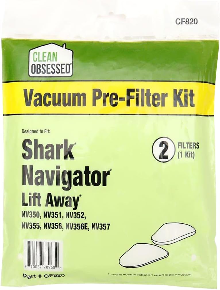 CLEAN OBSESSED REPLACEMENT FILTER DESIGNED TO FIT SHARK NAVIGATOR LIFT AWAY MODELS NV350, NV351, NV352, NV355, NV356, NV356E, NV357