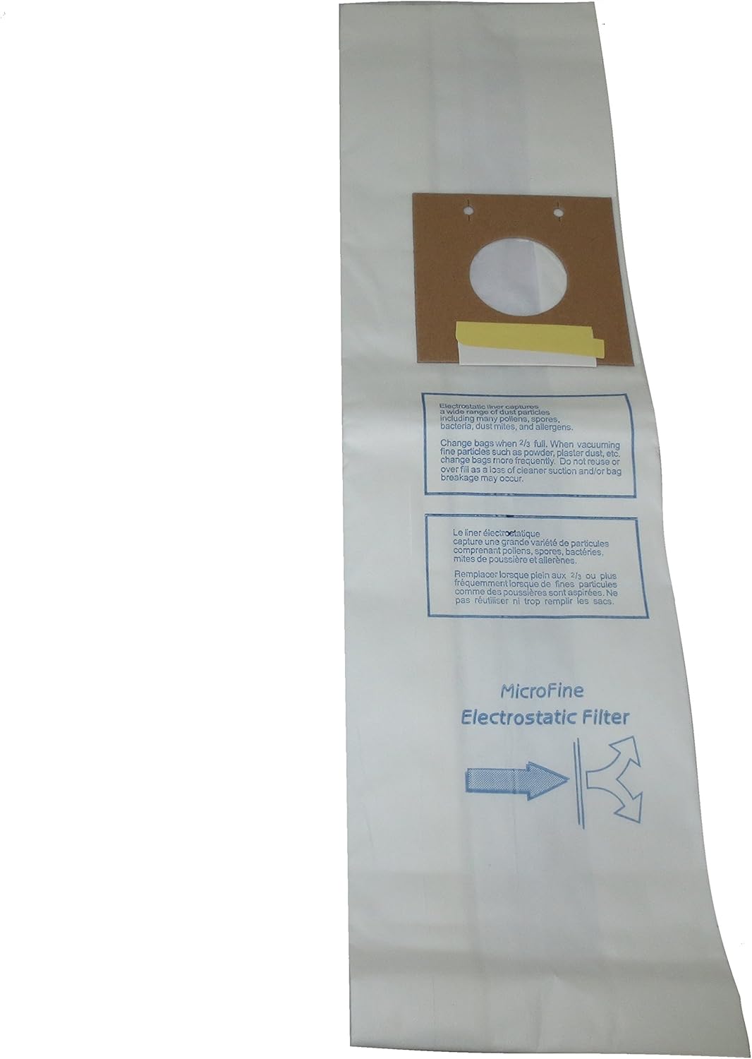 REPLACEMENT MICRO FILTRATION VACUUM CLEANER DUST BAGS FOR EUREKA BRAVO AND POWERLINE STYLE U UPRIGHT, PACK OF 3