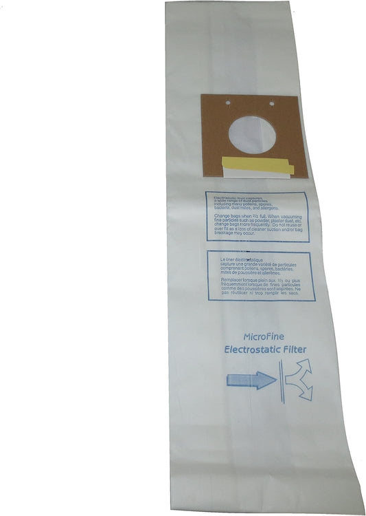 REPLACEMENT MICRO FILTRATION VACUUM CLEANER DUST BAGS FOR EUREKA BRAVO AND POWERLINE STYLE U UPRIGHT, PACK OF 3