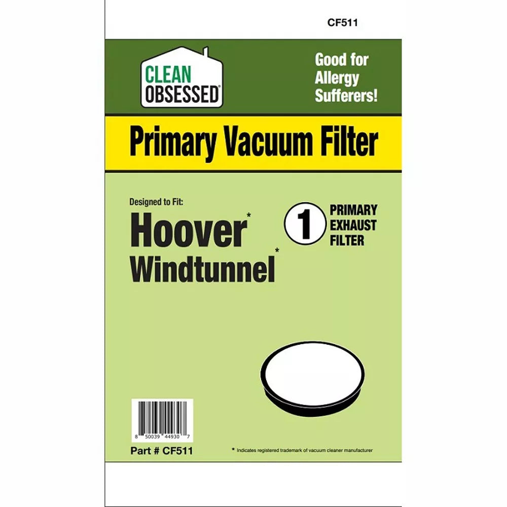 CLEAN OBSESSED REPLACEMENT PRIMARY VACUUM FILTER FOR HOOVER WINDTUNNEL