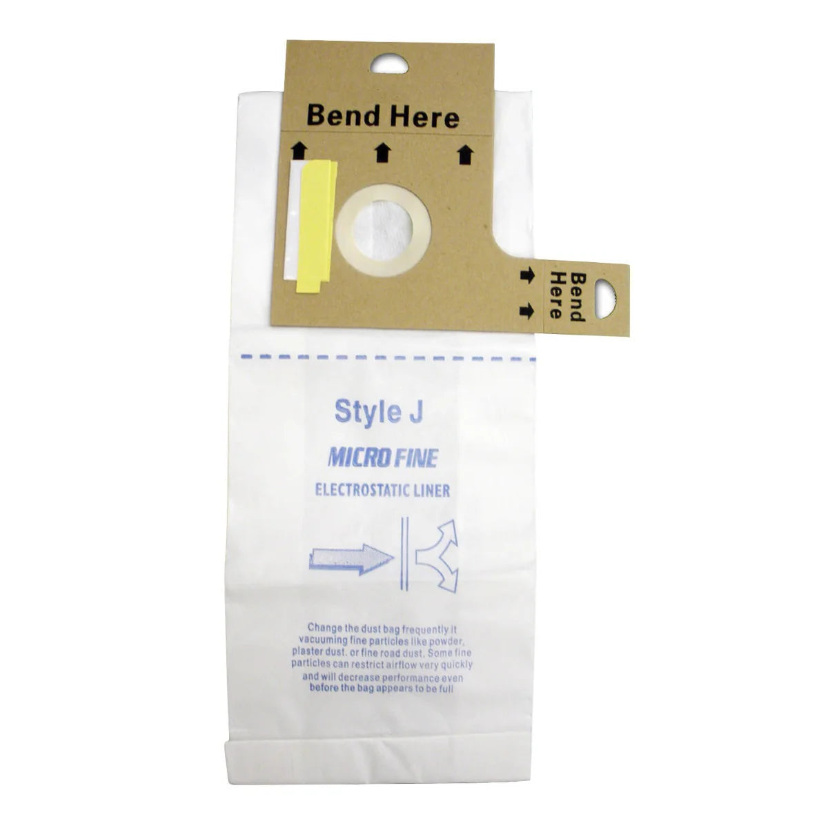REPLACEMENT MICROFILTRATION VACUUM BAGS FOR EUREKA UPRIGHT STYLE J, PACK OF 3