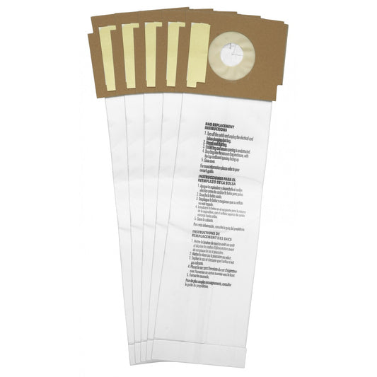 REPLACEMENT MICRO FILTRATION VACUUM CLEANER DUST BAGS COMPATIBLE WITH SANITAIRE, DURALUX, AND DURALITE STYLE SD, PACK OF 5