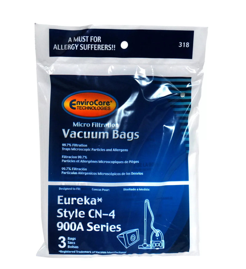 ENVIROCARE REPLACEMENT VACUUM BAGS FOR EUREKA STYLE CN-4 900A SERIES CANISTER VACUUMS, PACK OF 3